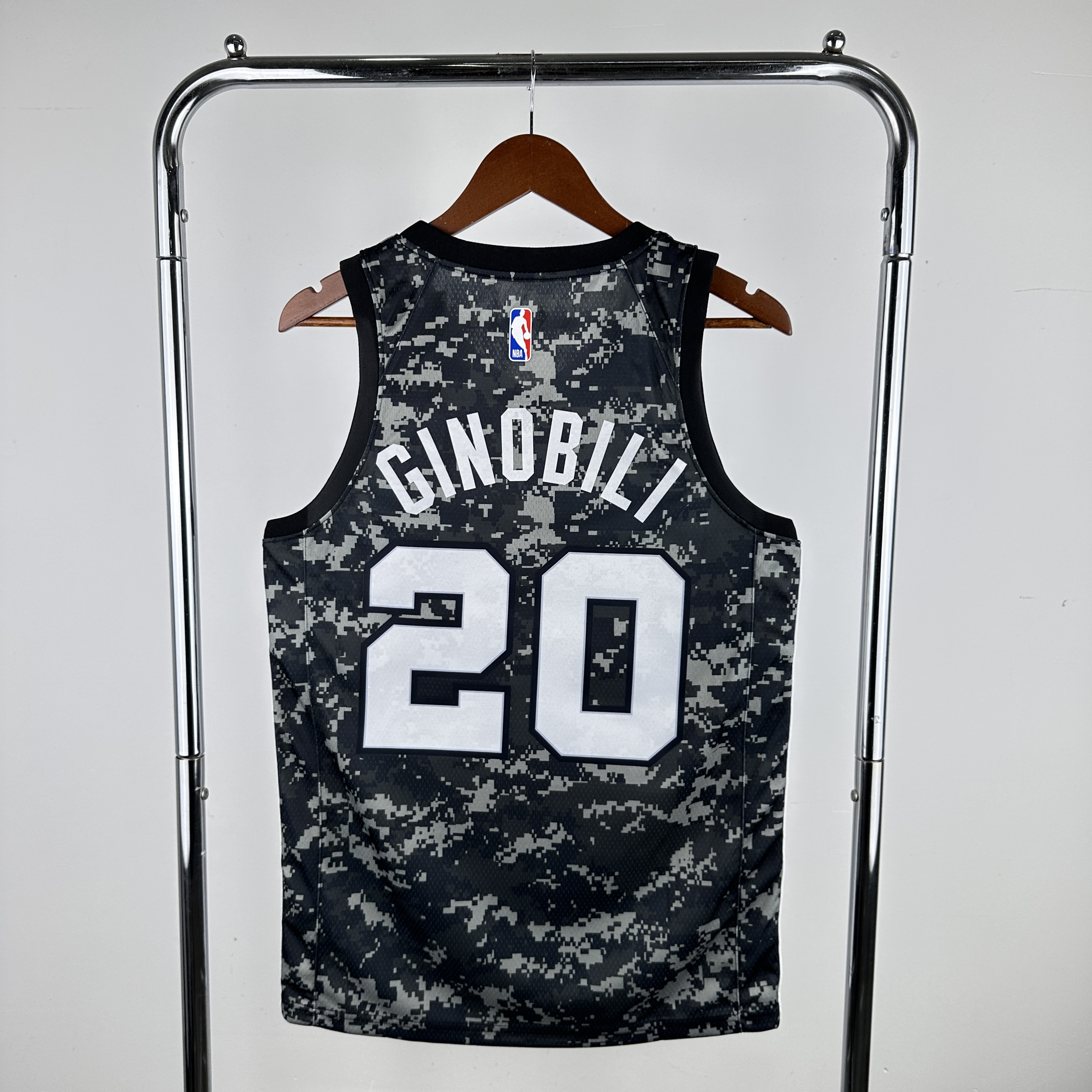 Men San Antonio Spurs #20 Ginobili Camo Nike 2024 NBA Jersey